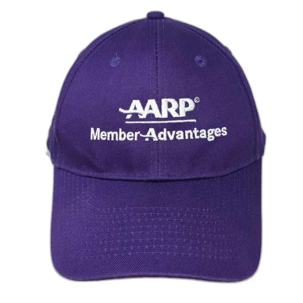 Port & Company Baseball Cap Purple One Size AARP Member Advantages Hat Strapback